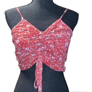 J for justice floral crop top size small